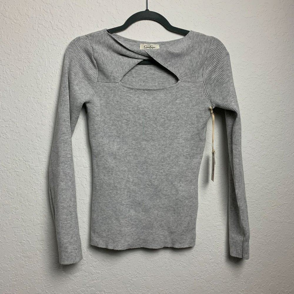 Jessica Simpson Fitted Knit Top with Cutout